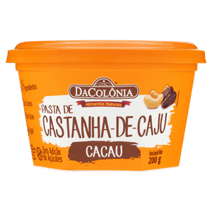 Pasta de Castanha-de-Caju com Cacau DaColônia Pote 200g