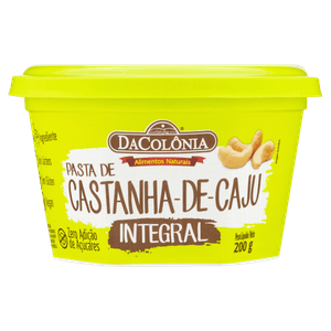 Pasta de Castanha-de-Caju Integral DaColônia Pote 200g