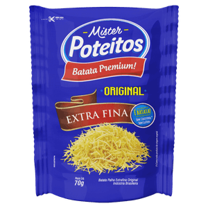 Batata Palha Extrafina Original Mister Poteitos Premium Sachê 70g