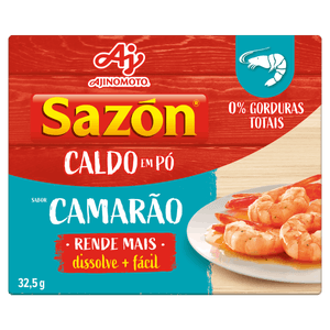 Caldo Pó Camarão Sazón Caixa 32,5g 5 Unidades