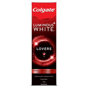 Creme Dental Branqueador Cold Mint Colgate Luminous White Lovers Caixa 70g