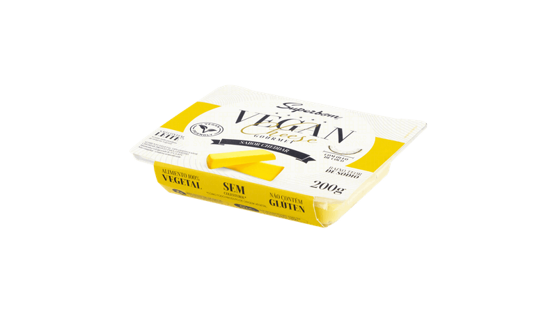 Vegan Cheese Cheddar Superbom Gourmet Bandeja 200g - giassi