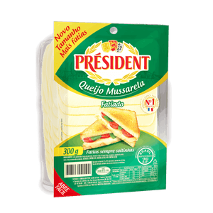 Queijo Mussarela Fatiado Président 300g