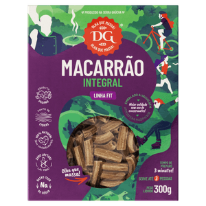 Macarrão Integral Espiral Serpentini DG Massas Fit Caixa 300g