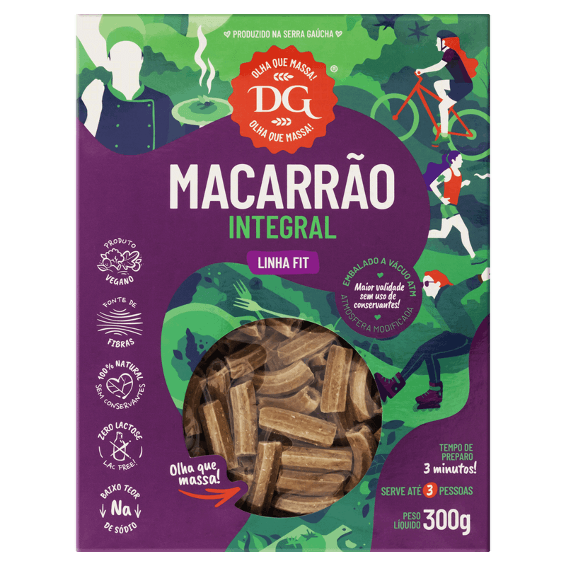 Macarrao-Integral-Espiral-Serpentini-DG-Massas-Fit-Caixa-300g