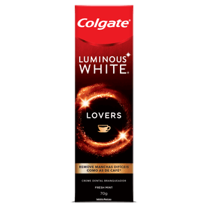 Creme Dental Branqueador Fresh Mint Colgate Luminous White Lovers Caixa 70g