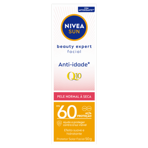 Protetor Solar Facial Hidratante FPS 50 Nivea Sun Beauty Expert Caixa 50g