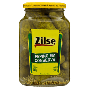 Pepino em Conserva Zilse Vidro 300g