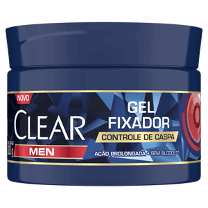 Gel Fixador Ação Prolongada Clear Men Controle de Caspa Pote 300g