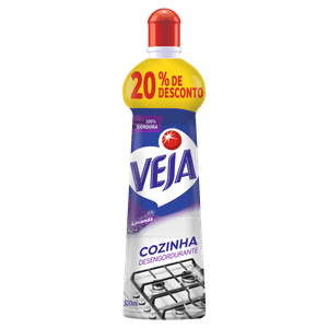 Limpador Desengordurante Cozinha Lavanda Veja Squeeze 500ml Grátis 20% de Desconto