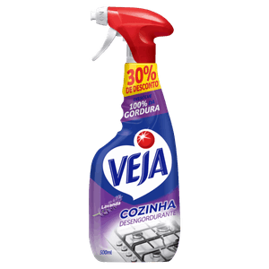 Limpador Desengordurante Cozinha Lavanda Veja Frasco 500ml Borrifador Grátis 30% de Desconto