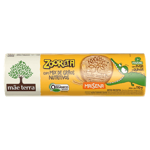 Biscoito Maizena Vegano Integral Orgânico Mãe Terra Zooreta Pacote 110g