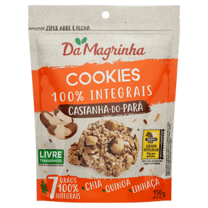 Biscoito Cookie Integral Castanha-do-Pará Da Magrinha 7 Grãos Pouch 150g