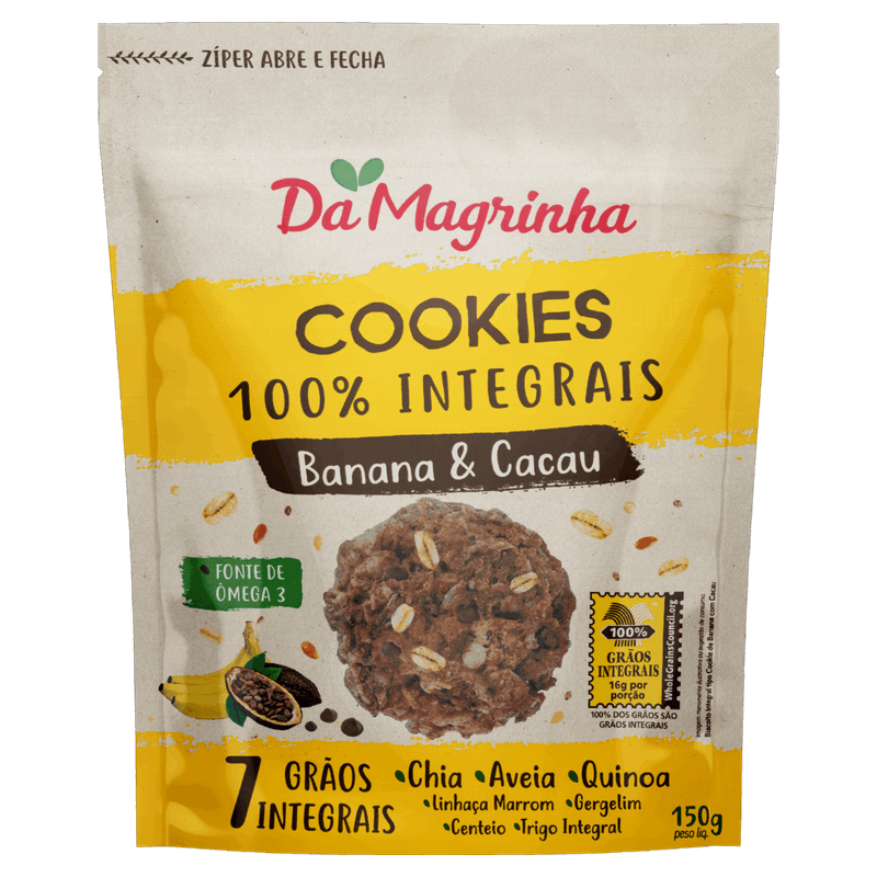 Biscoito-Cookie-Integral-Banana-e-Cacau-Da-Magrinha-7-Graos-Pouch-150g