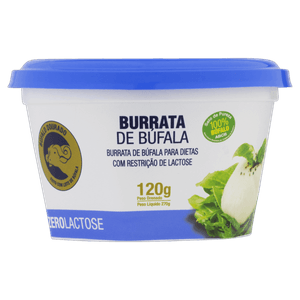 Queijo Burrata de Búfala Zero Lactose Búfalo Dourado 120g