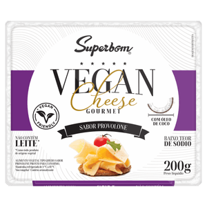 Vegan Cheese Provolone Superbom Gourmet Bandeja 200g