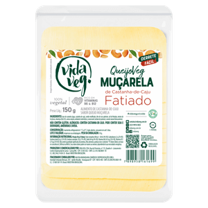 Queijo Mussarela Fatiado Vegano Vida Veg 150g