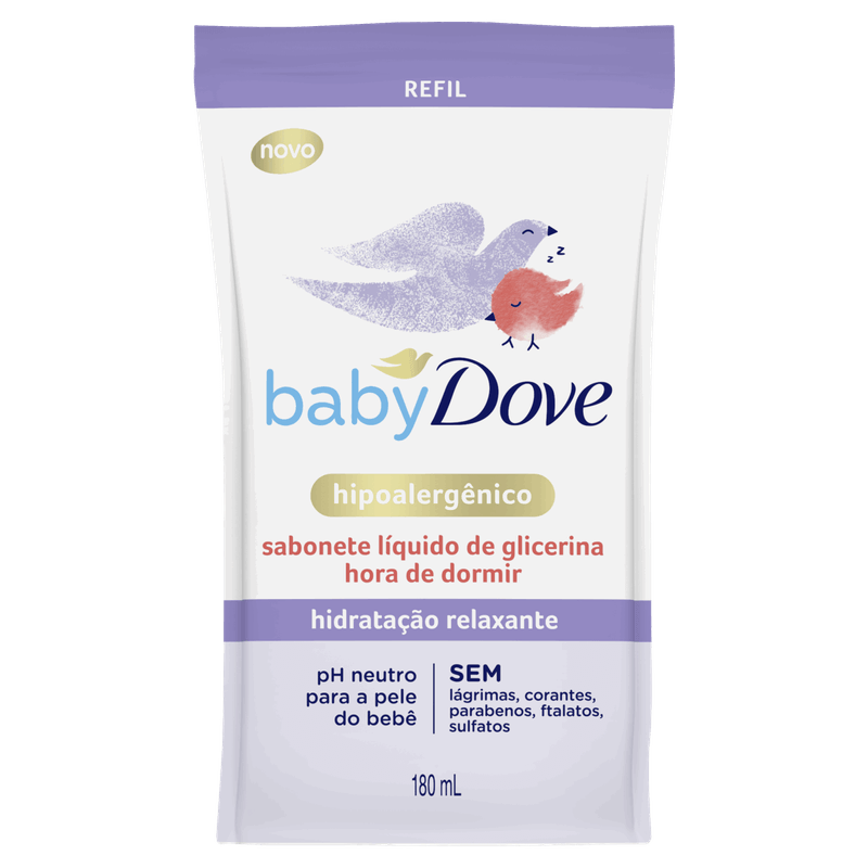 Sabonete-Liquido-de-Glicerina-Hidratacao-Relaxante-Dove-Baby-Hora-de-Dormir-Sache-180ml-Refil