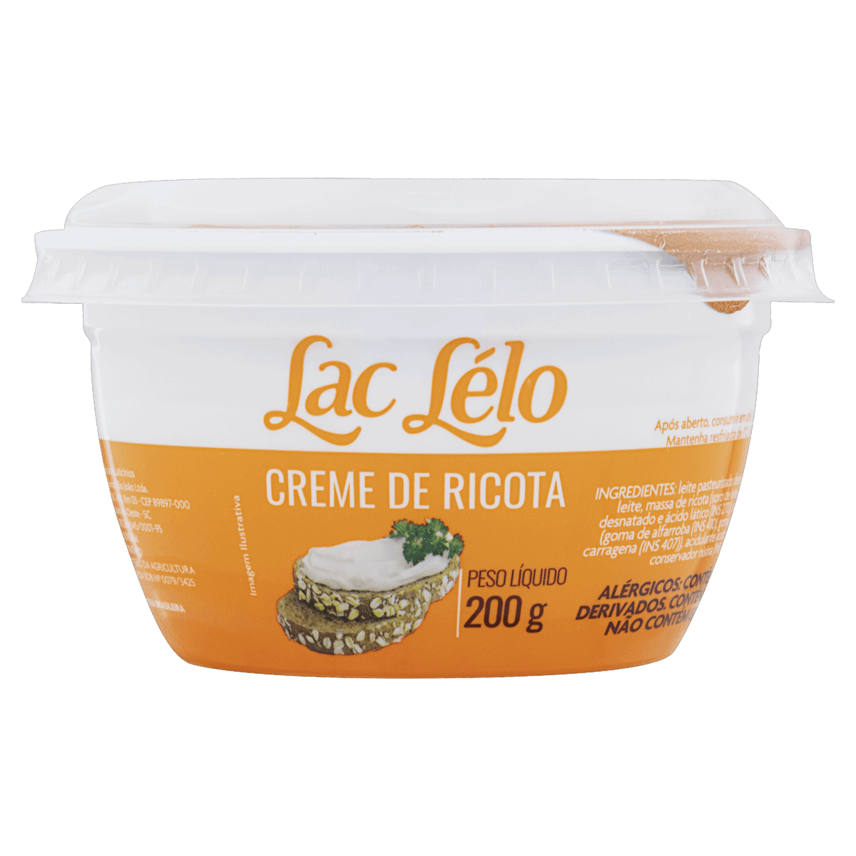 Creme de Ricota LAC LÉLO Pote 200g
