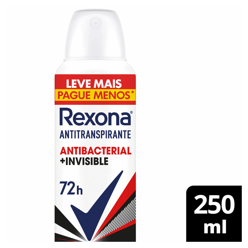 Antitranspirante-Aerossol-Antibacterial-e-Invisible-Rexona-250ml-Leve-Mais-Pague-Menos