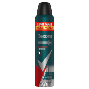 Antitranspirante Aerossol Antibacterial e Invisible Rexona Men 250ml Leve Mais Pague Menos