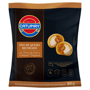 Pão de Queijo Congelado Recheio Doce de Leite e Catupiry Pacote 300g