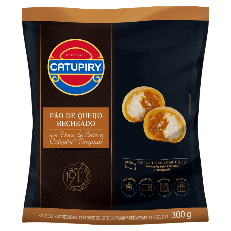 Pao-de-Queijo-Congelado-Recheio-Doce-de-Leite-e-Catupiry-Pacote-300g