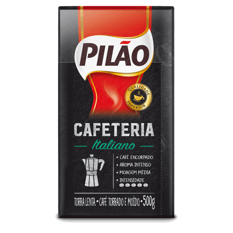 Cafe-Torrado-e-Moido-a-Vacuo-Italiano-Pilao-Cafeteria-Pacote-500g