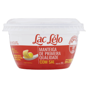 Manteiga com Sal Lac Lélo Pote 200g