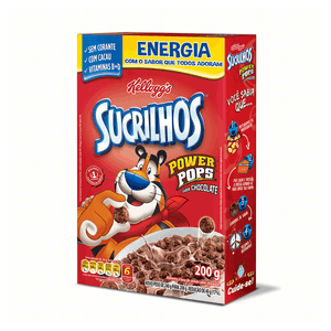 Cereal Matinal Chocolate Kellogg´s Sucrilhos Power Pops Caixa 200g