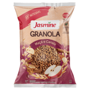 Granola Maçã e Canela Jasmine Pacote 1kg Embalagem Econômica