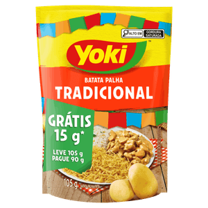 Batata Palha Tradicional Yoki Sachê Leve 105g Pague 90g Edição Especial Yoker Messe