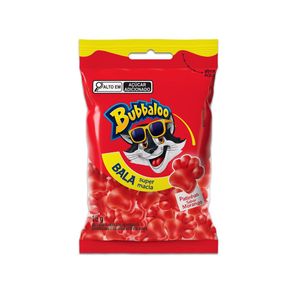 Bala Bubbaloo Patinhas Morango Pacote 15g