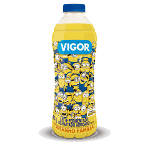 Leite Fermentado Desnatado Minions Vigor Garrafa 800g Tamanho Família