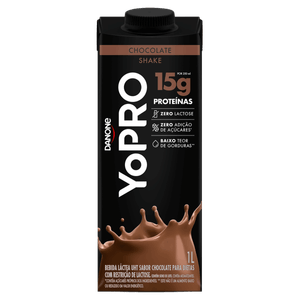 Bebida Láctea UHT Chocolate Zero Lactose Yopro Shake Caixa 1l