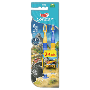 Escova Dental Extramacia Hot Wheels Condor Kids Cabeça P Leve 2 Pague 1 Unidade