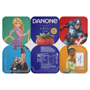 Bebida Láctea Fermentada Morango Danone Kids Bandeja 510g 6 Unidades