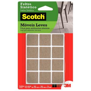 Protetor Scotch Feltro Quadrado ct 12un