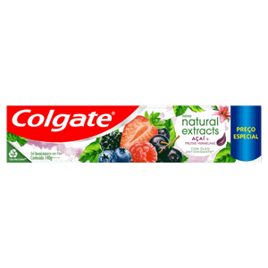 Gel Dental Açaí e Frutas Vermelhas Colgate Natural Extracts Caixa 140g