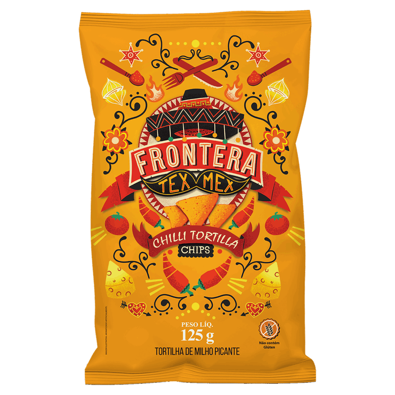 Tortilha-Chips-de-Milho-Picante-Frontera-Tex-Mex-Pacote-125g