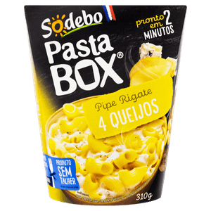 Pipe Rigate 4 Queijos Sodebo Pasta Box Caixa 310g