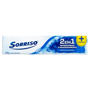 Gel Dental Menta Glacial Sorriso Caixa 120g + Econômico