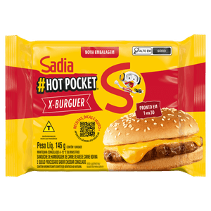 Sanduíche Congelado X-Burguer Sadia Hot Pocket Pacote 145g