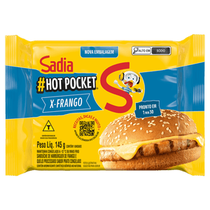 Sanduíche Congelado X-Frango Sadia Hot Pocket Pacote 145g