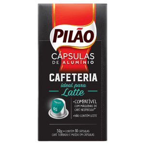 Café em Cápsula Torrado e Moído Pilão Cafeteria 52g 10 Unidades