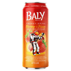 Energético Morango e Pêssego das Galáxias Baly Lata 473ml