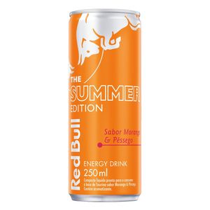 Energético Morango e Pessêgo Red Bull  Lata 250ml The Summer Edition