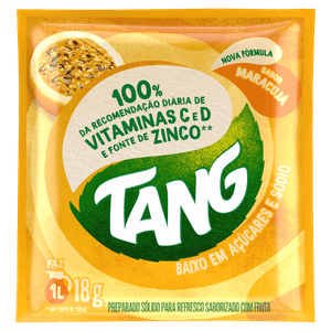 Refresco em Pó Maracujá Tang Pacote 18g