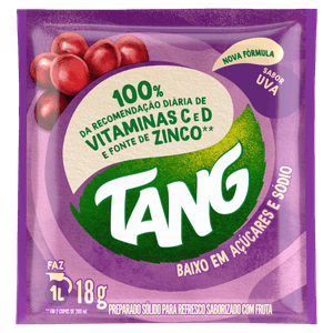 Refresco em Pó Uva Tang Pacote 18g