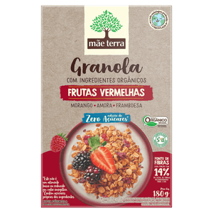 Granola Orgânica Frutas Vermelhas Mãe Terra Caixa 180g